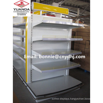 European Style Double Side 4 Layers Supermarket Gondola Shelf